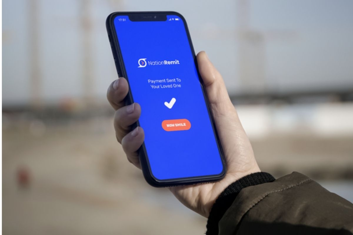 NationRemit app payment sent screen